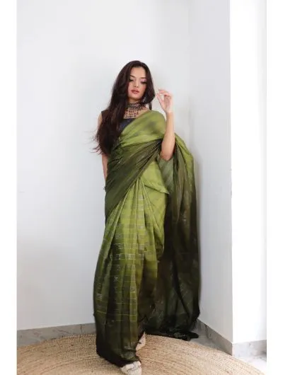 1 Minute Saree Ready to Wear Bangalori Silk Sari