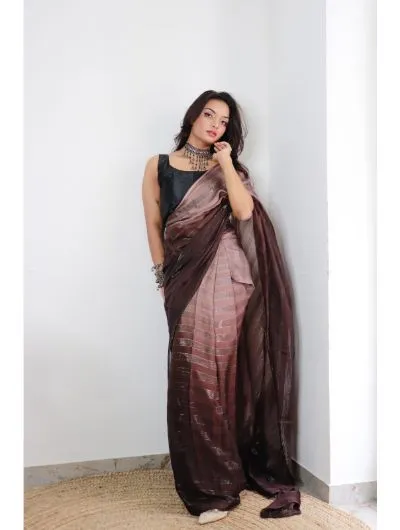 1 Minute Saree Ready to Wear Bangalori Silk Sari