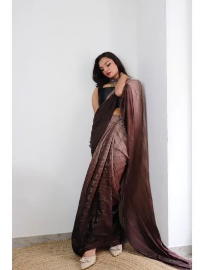 1 Minute Saree Ready to Wear Bangalori Silk Sari