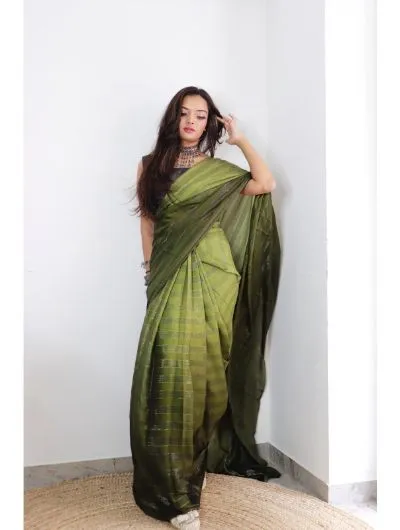 1 Minute Saree Ready to Wear Bangalori Silk Sari