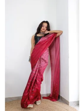 1 Minute Saree Ready to Wear Bangalori Silk Sari