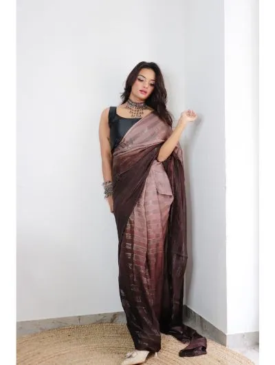 1 Minute Saree Ready to Wear Bangalori Silk Sari