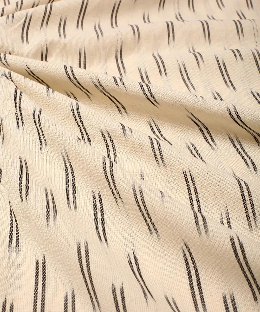 2.5 m Offwhite pochampally ikat handloom cotton fabric