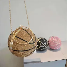 2502 - BASKETBALL RHINESTONE PURSE (SMALL)