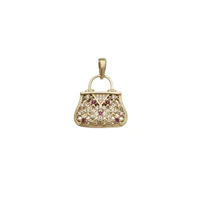 3D Handbag CZ Pendant (14K)