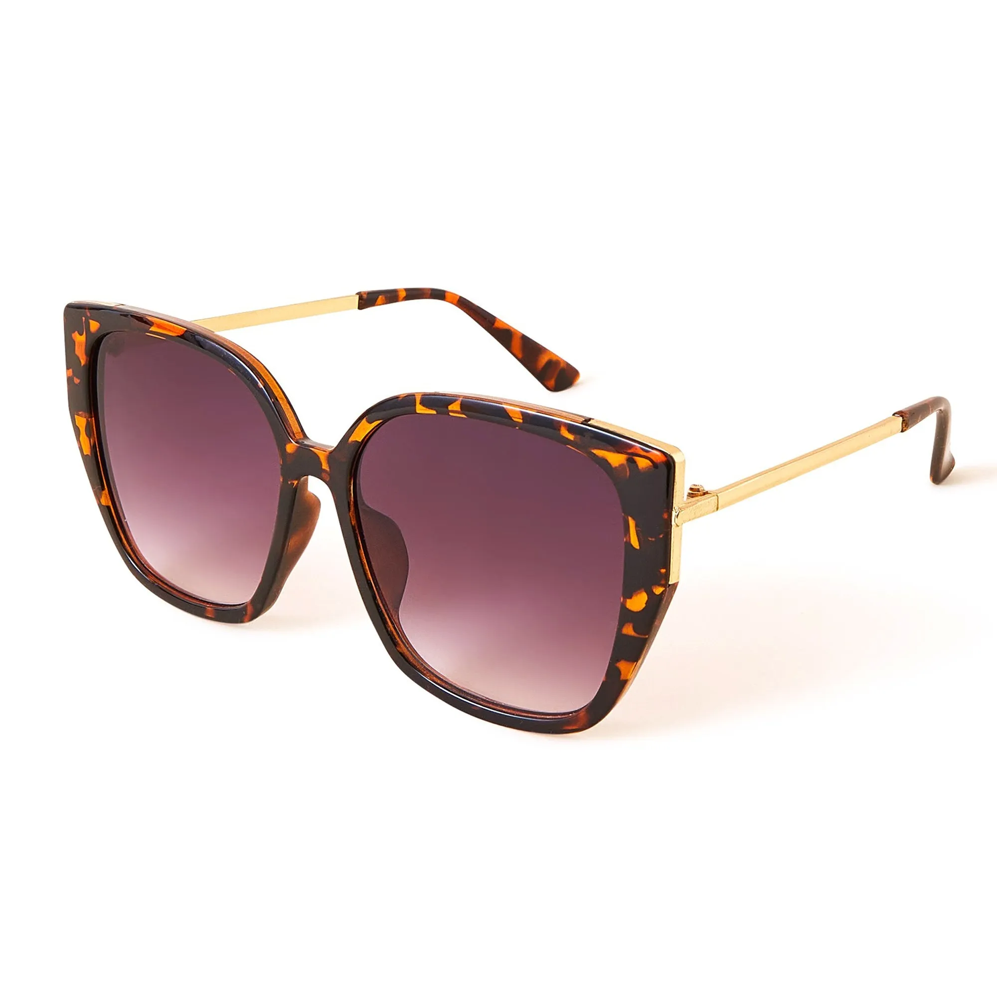 Accessorize London Women's Statement Metal Corner Sunglasses