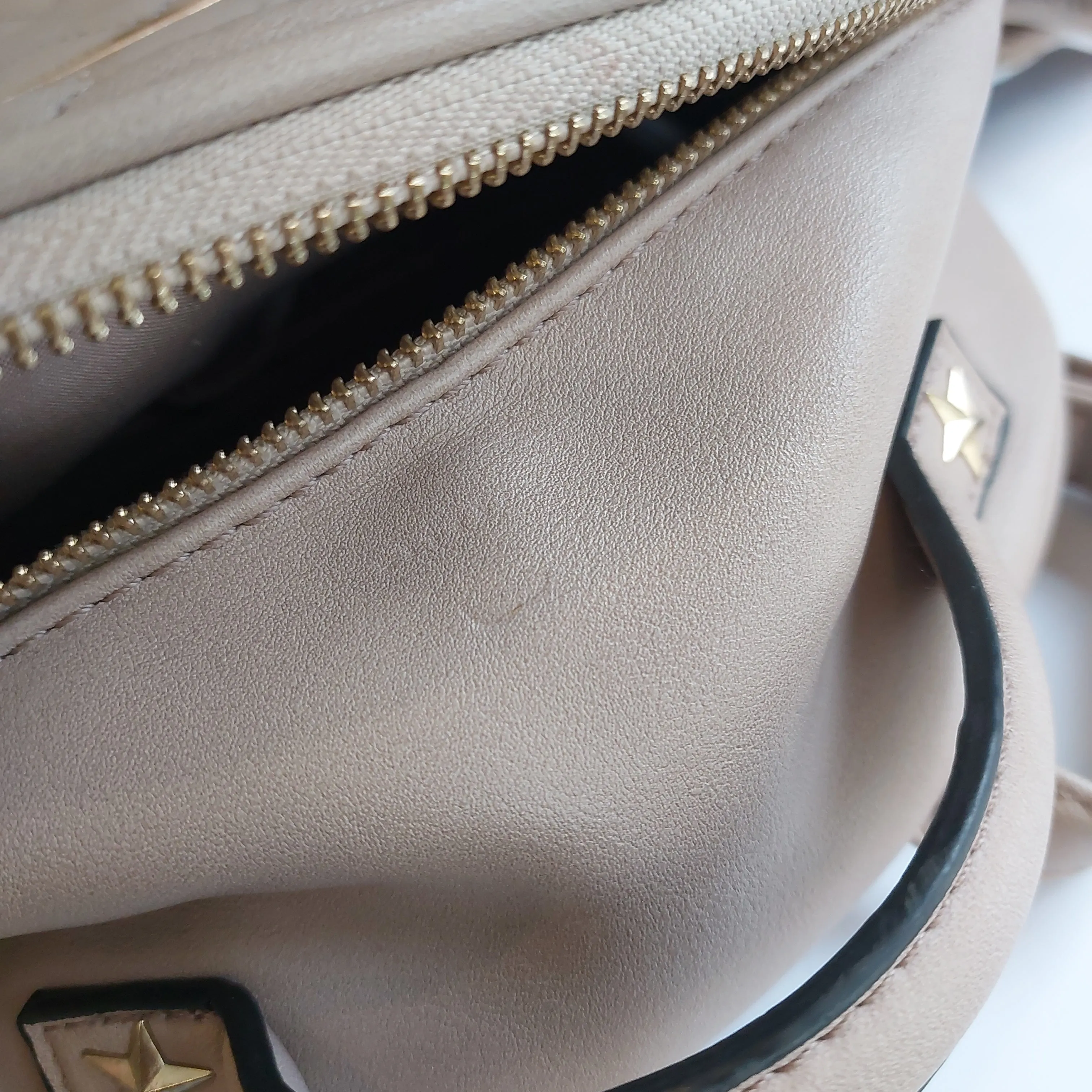 ALDO Taupe Quilted Leatherette Backpack | Gently Used |