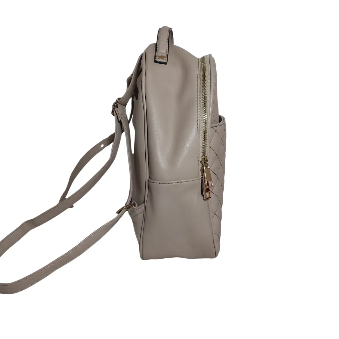 ALDO Taupe Quilted Leatherette Backpack | Gently Used |