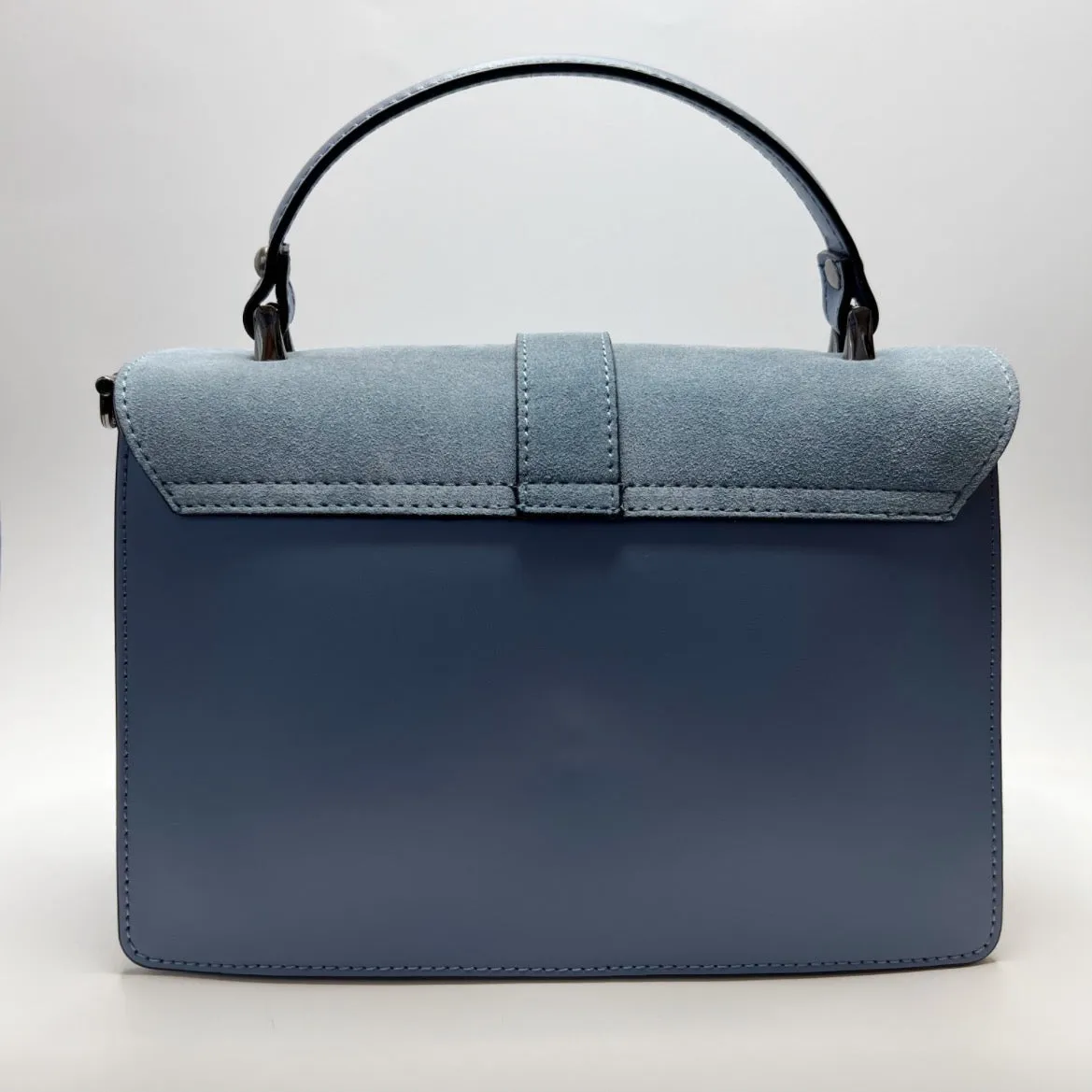 Angelina Blue Leather Handbag