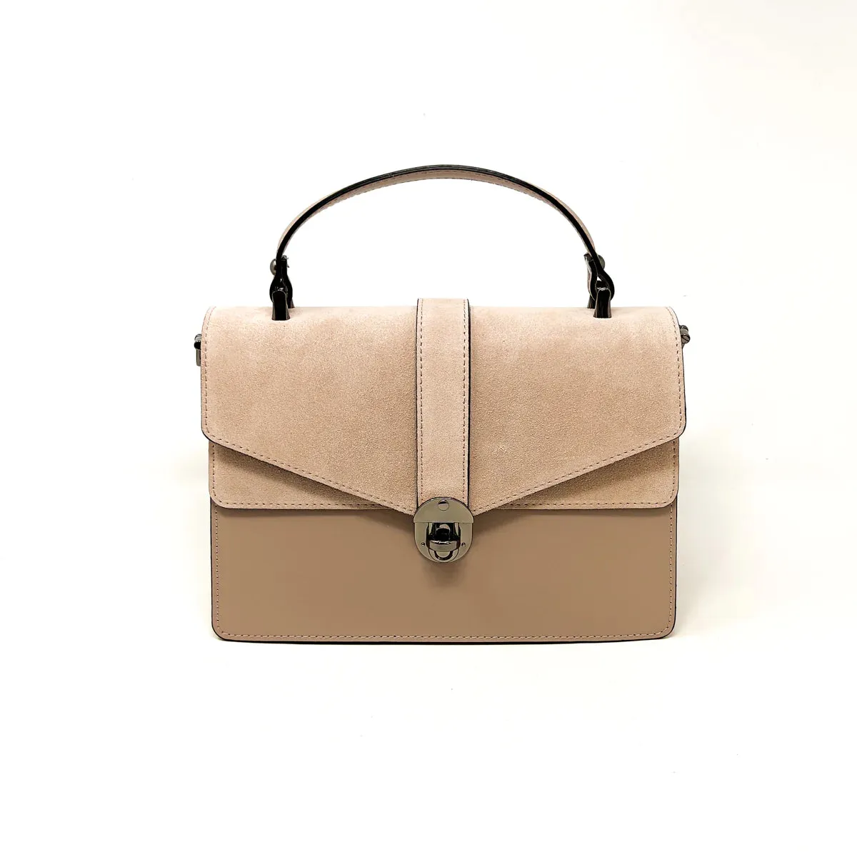 Angelina Nude Leather Handbag