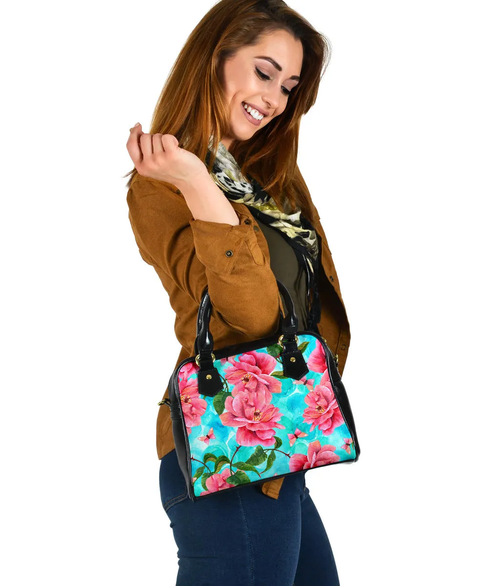 Aqua Rose Handbag