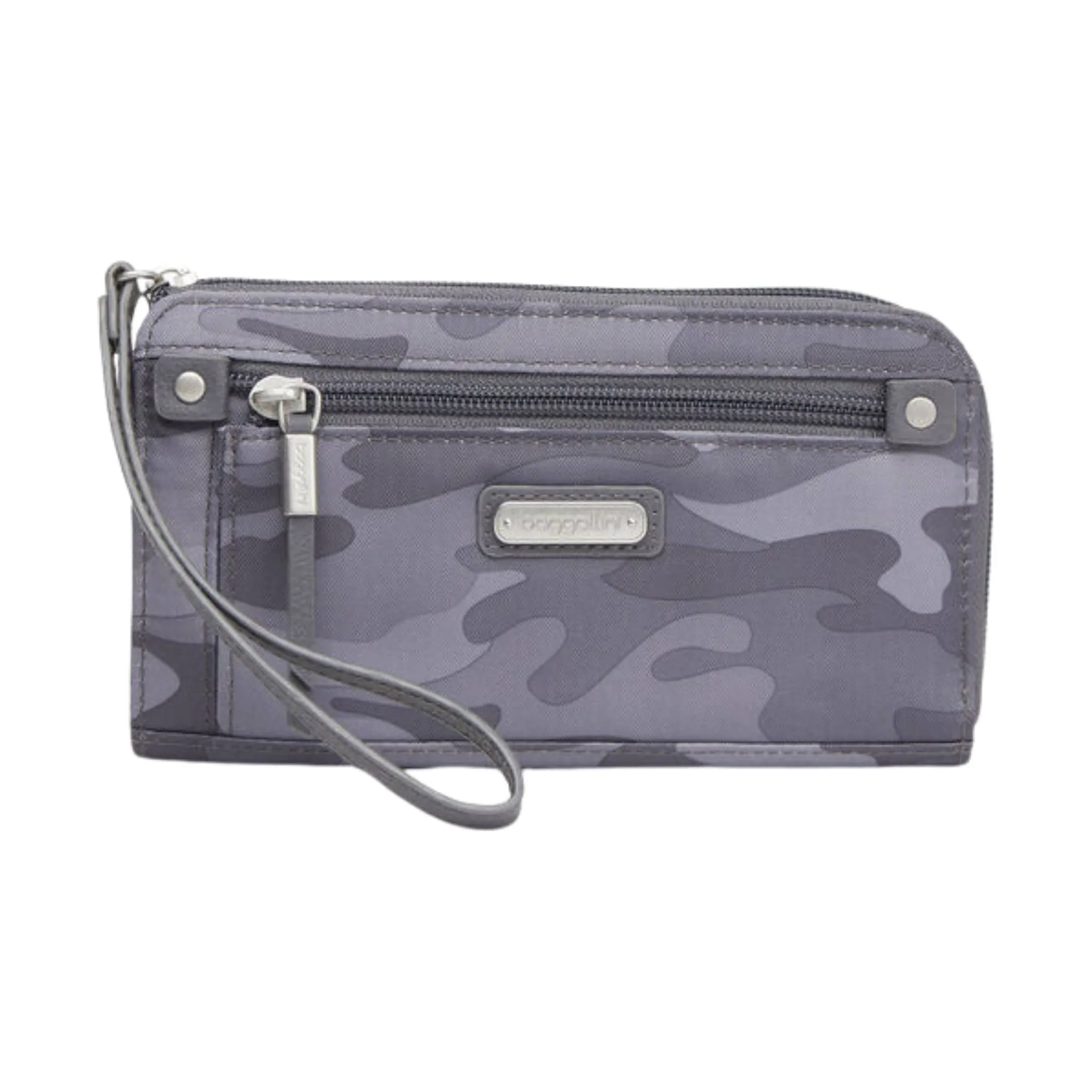 Baggallini Zip Around RFID Wallet - Grey Camo