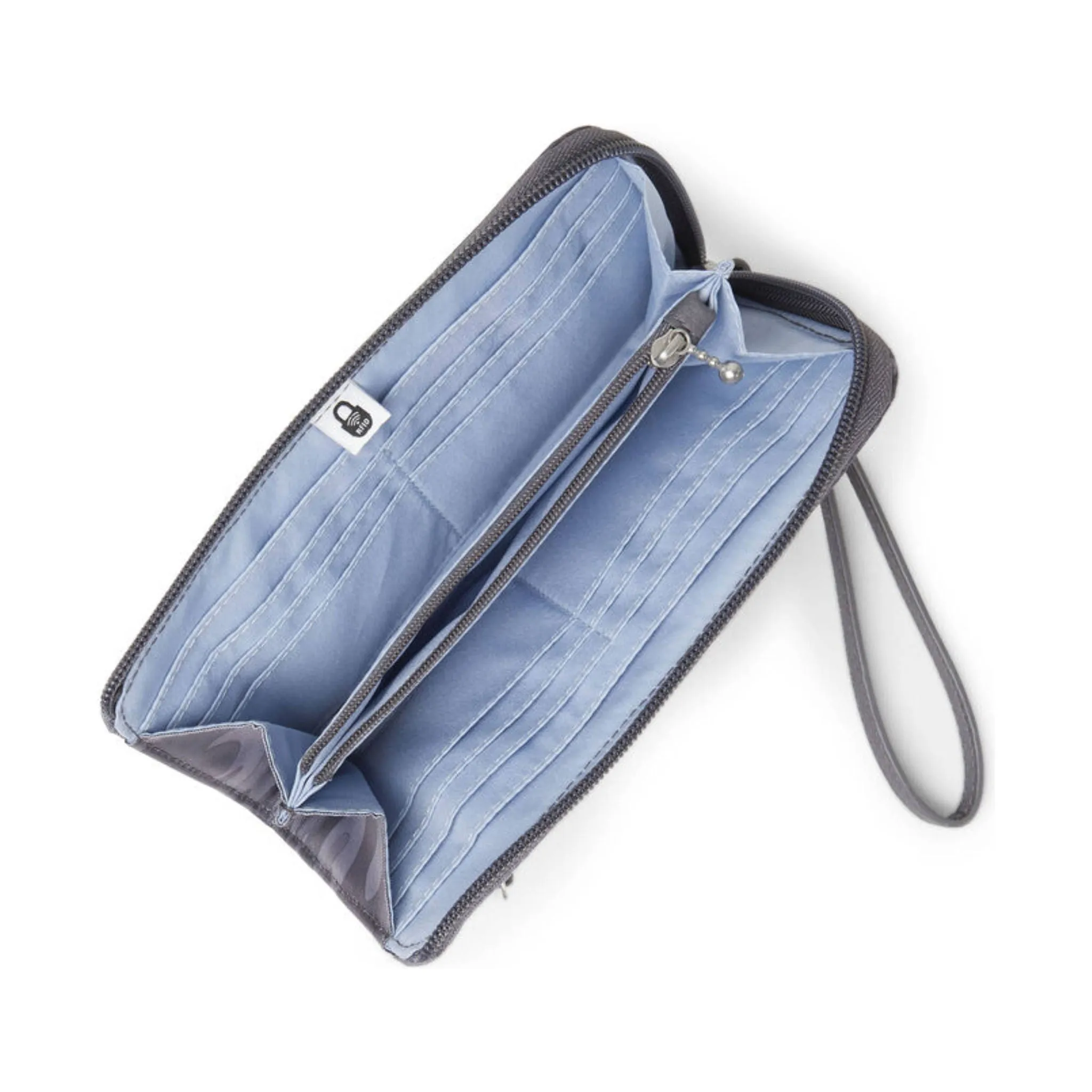 Baggallini Zip Around RFID Wallet - Grey Camo