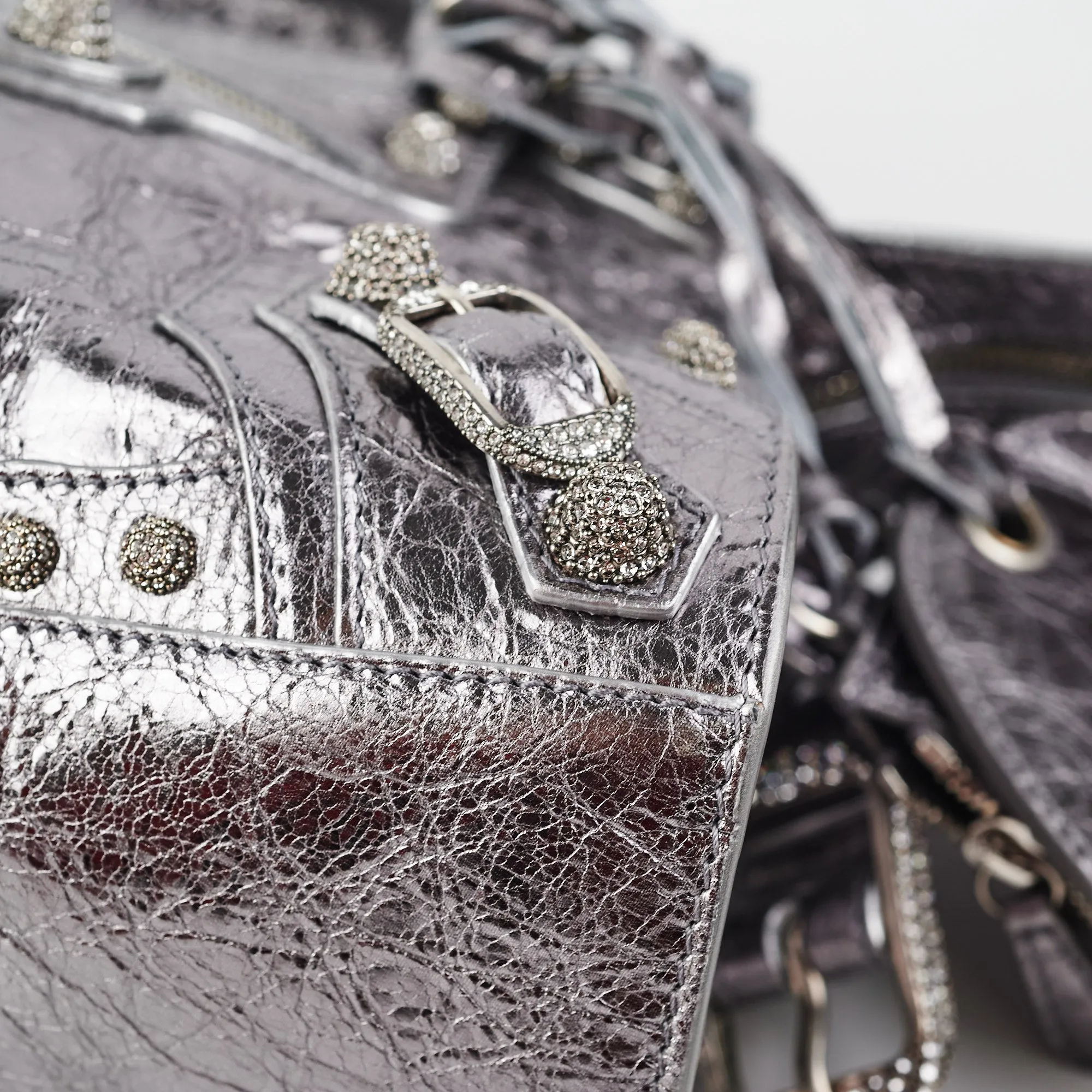 Balenciaga Neo Cagole XS Bag Silver