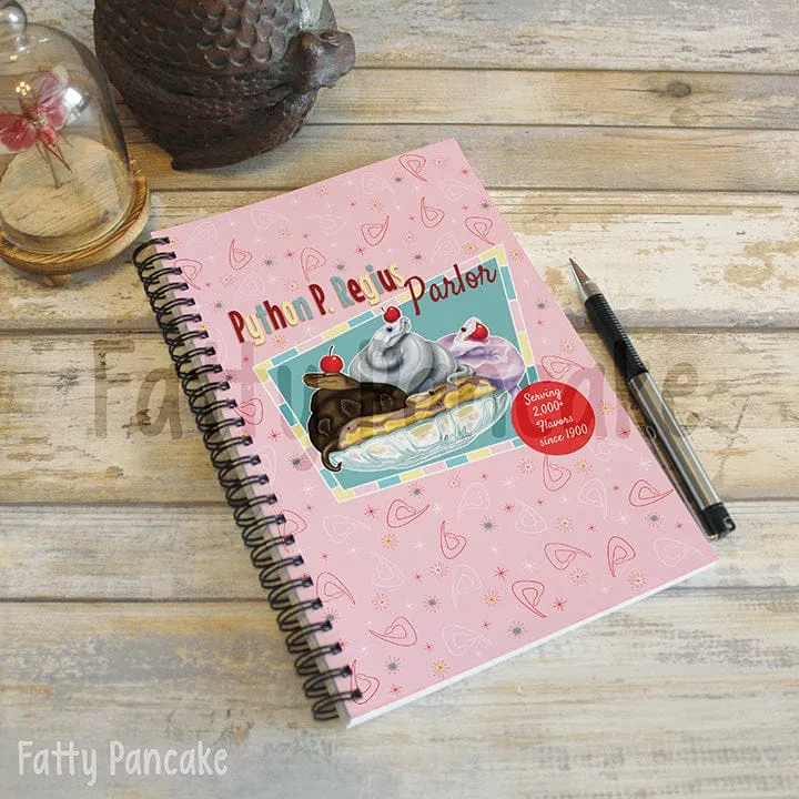 Banana Sssplit Snake Notebook, Cute Reptile Stationery