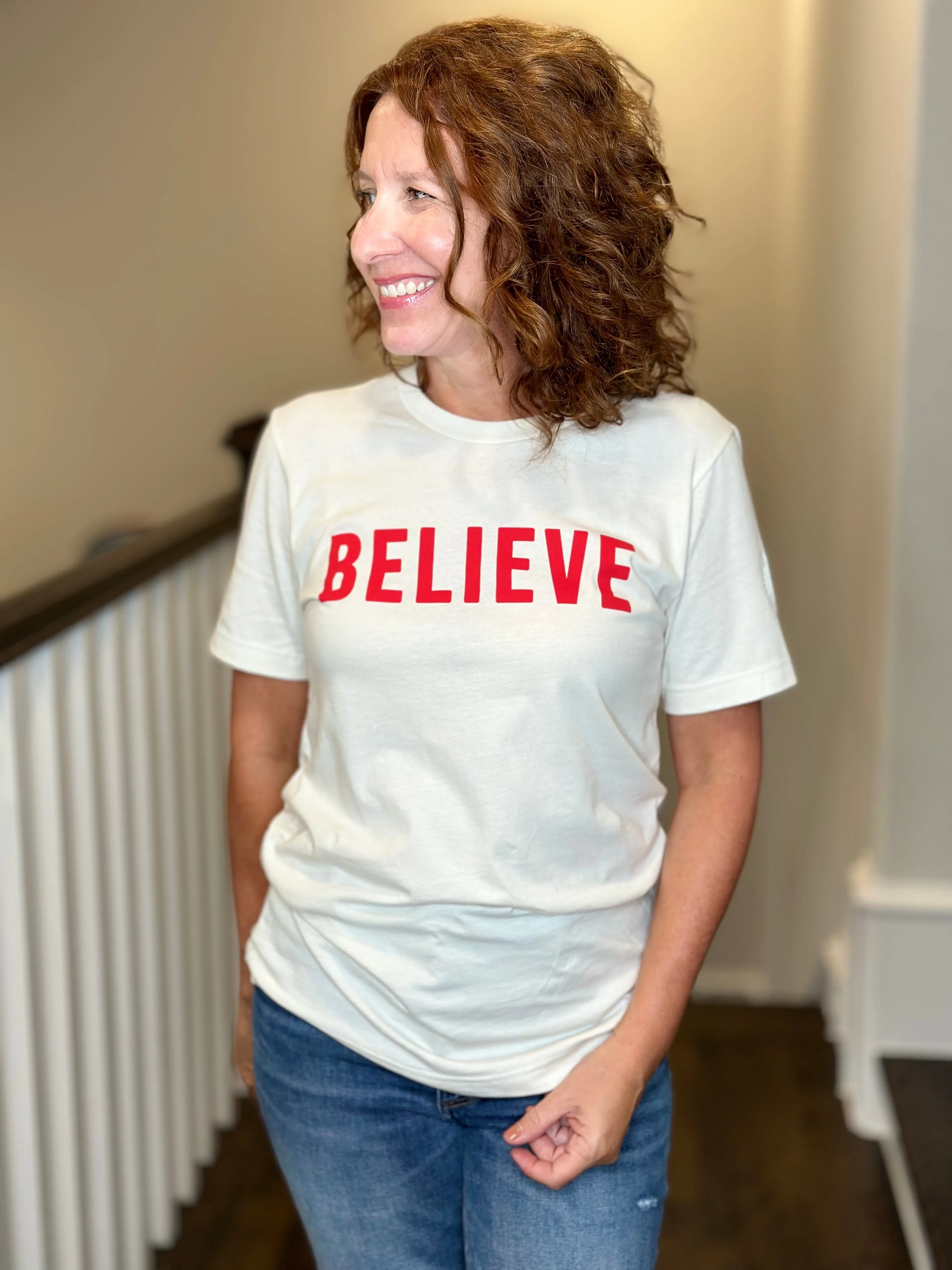 BELIEVE Tee Shirt - 1 tee=10 Meals to Feeding America