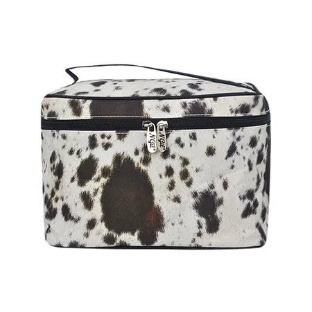 Black Cowhide NGIL Large Top Handle Cosmetic Case