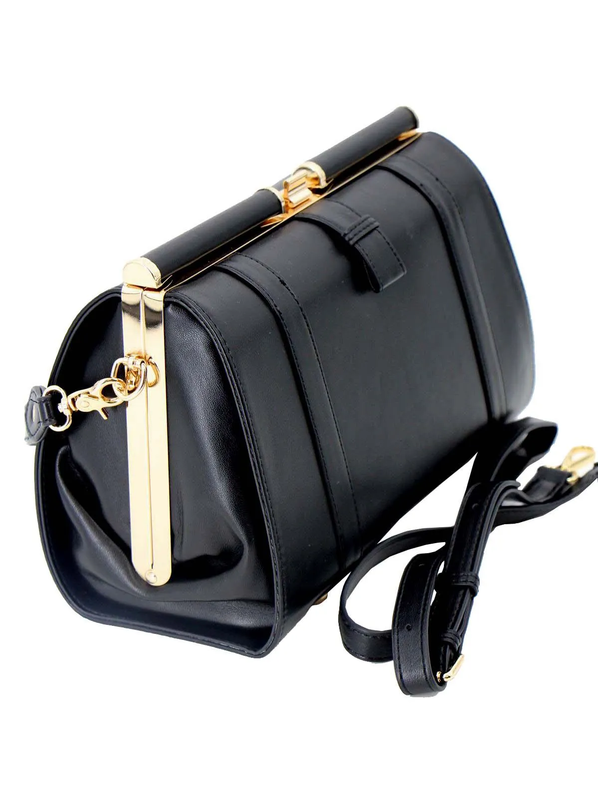 Black Nostalgia Midcentury Style Frame Bag