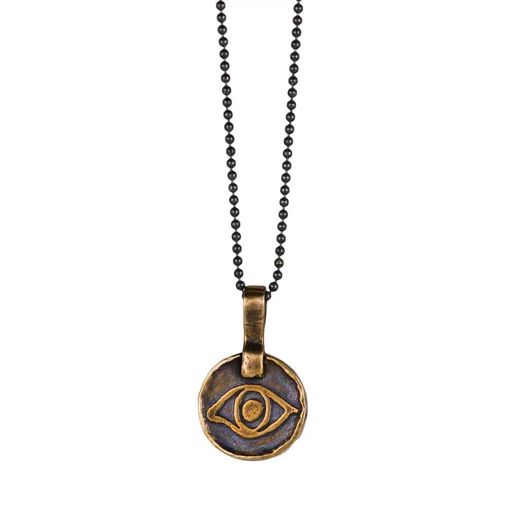 Blink of an Eye Necklace in Bronze