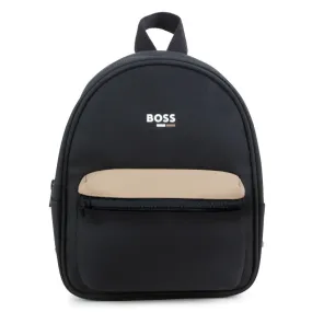 Boss Bag Backpack Logo Lined Brown-Black