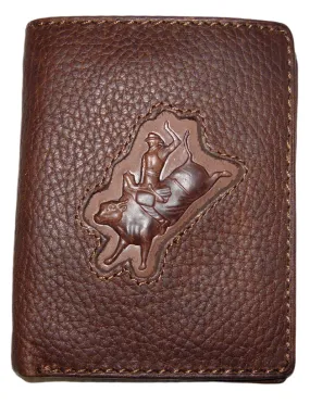 Brigalow Mens Distressed Leather Wallet - Bull Rider - 5017B