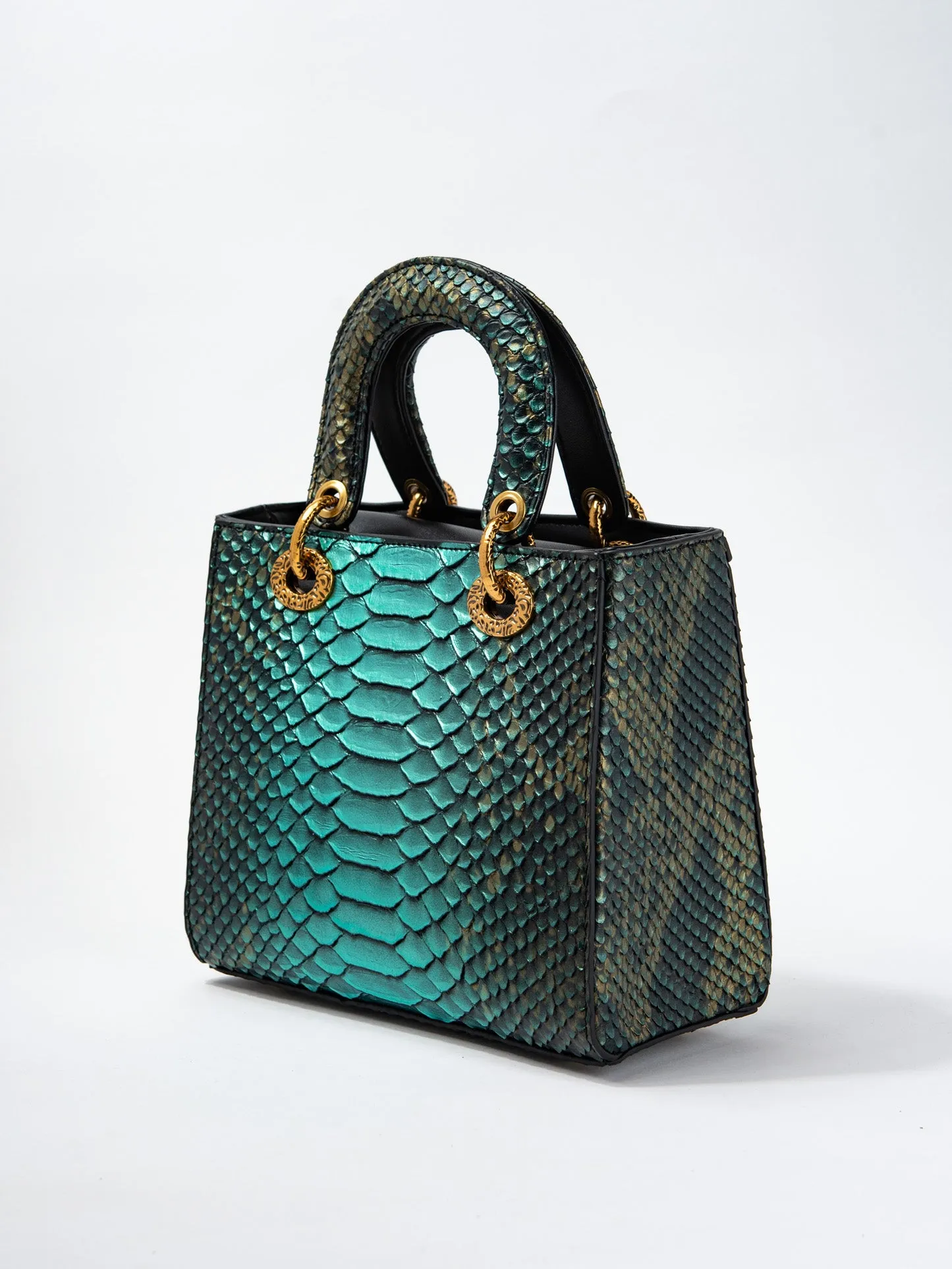 Callista Grid Pattern Rhinestone Snakeskin Convertible Bag