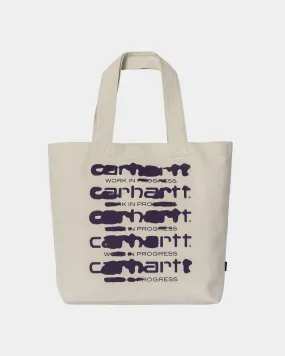 Canvas Graphic Tote Large | Wax Ink Bleed Print