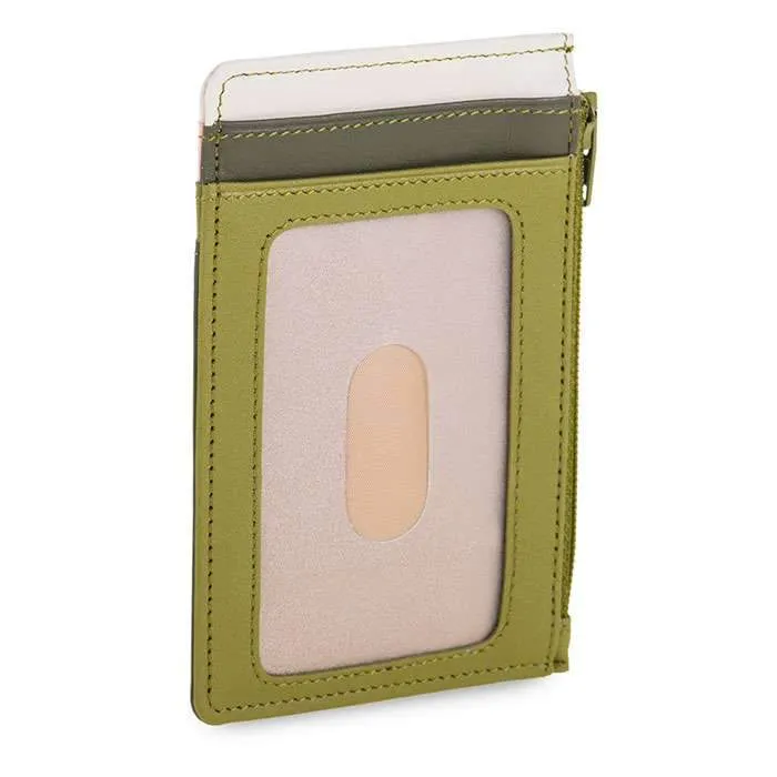 Credit Card Holder With Coin Purse - Olive