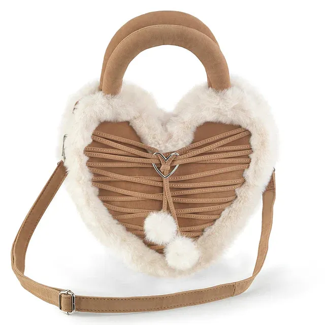 Demonia HB-631 Fux Fur Heart Shaped Purse