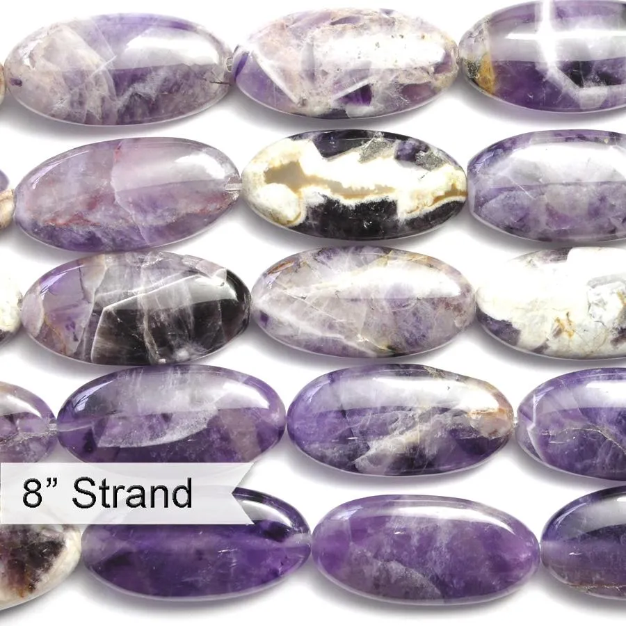 Dog Teeth Amethyst 15x30 Oval 8-Inch