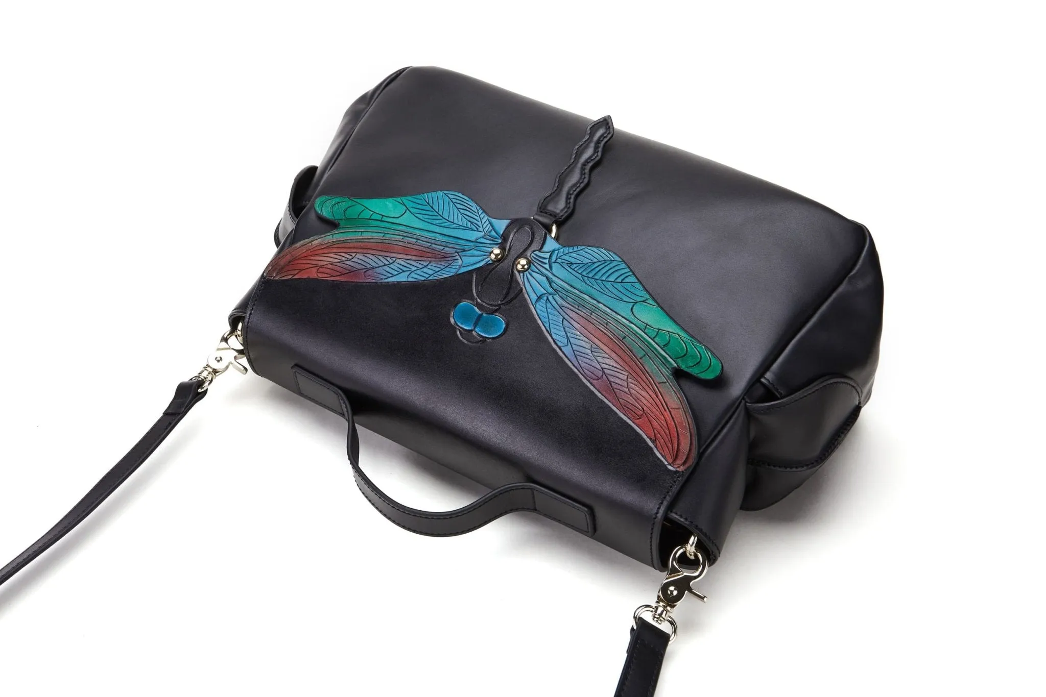 Dragonfly Black Satchel