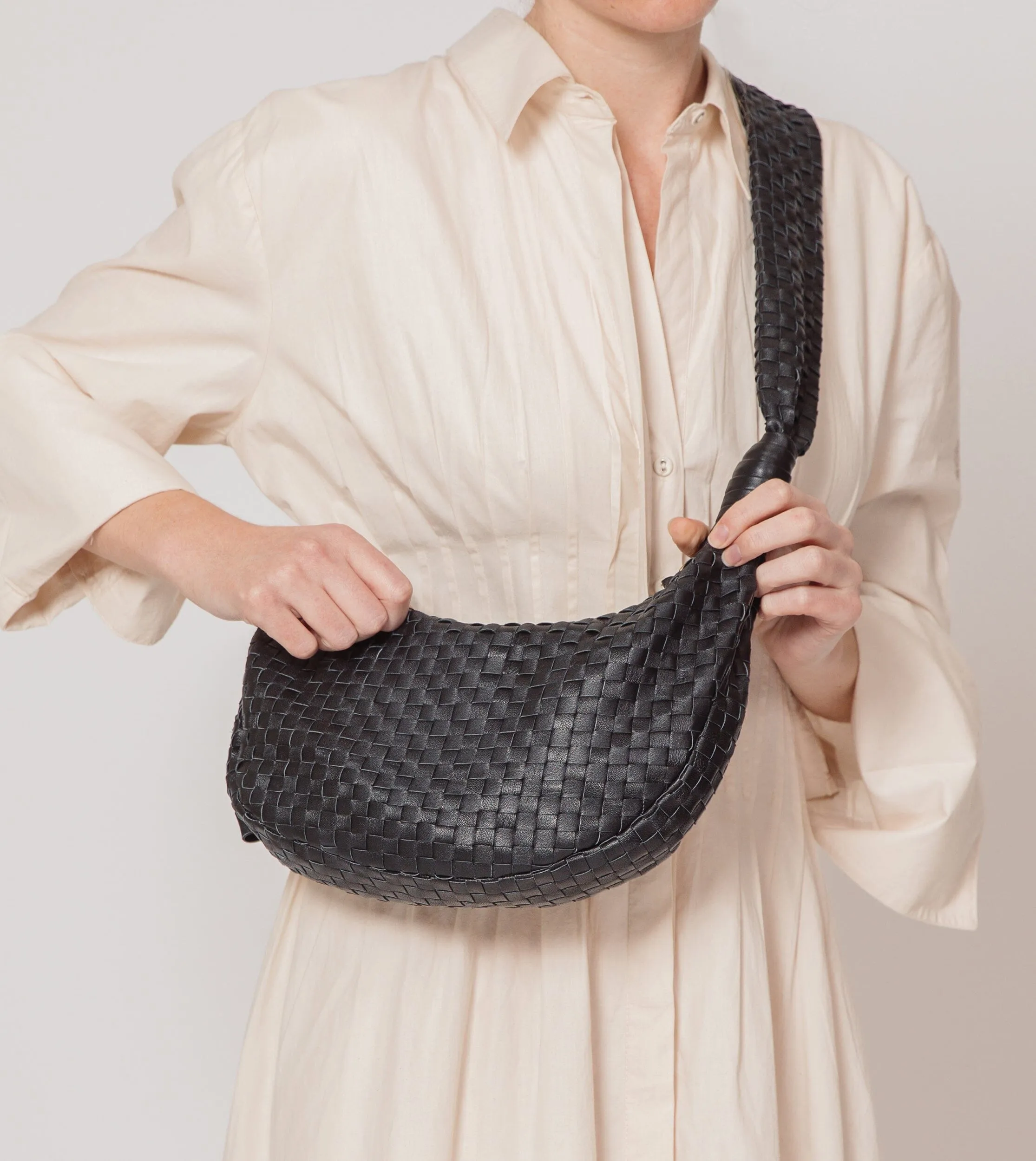 Dylan Woven Handbag | Black