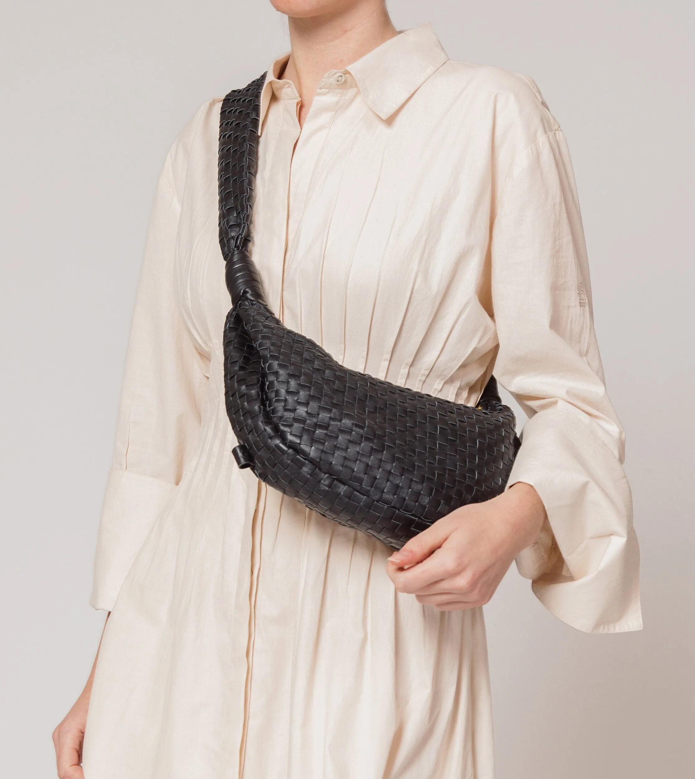 Dylan Woven Handbag | Black