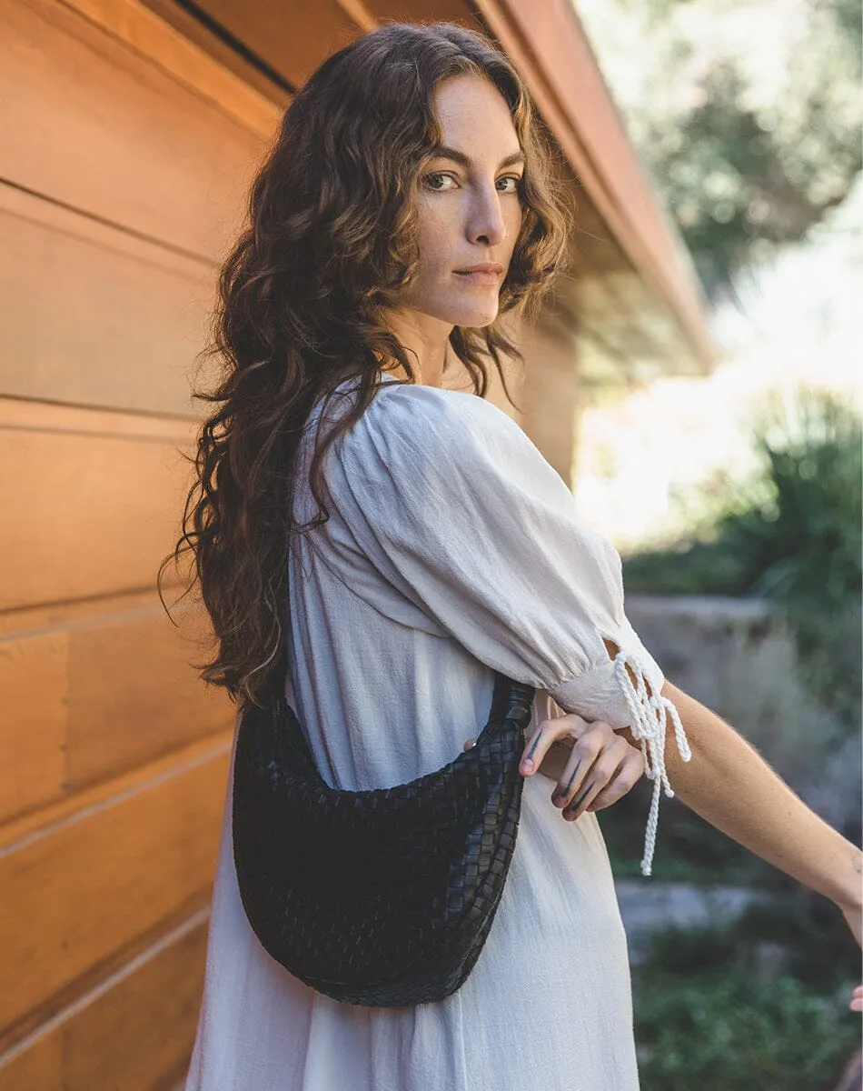 Dylan Woven Handbag | Black