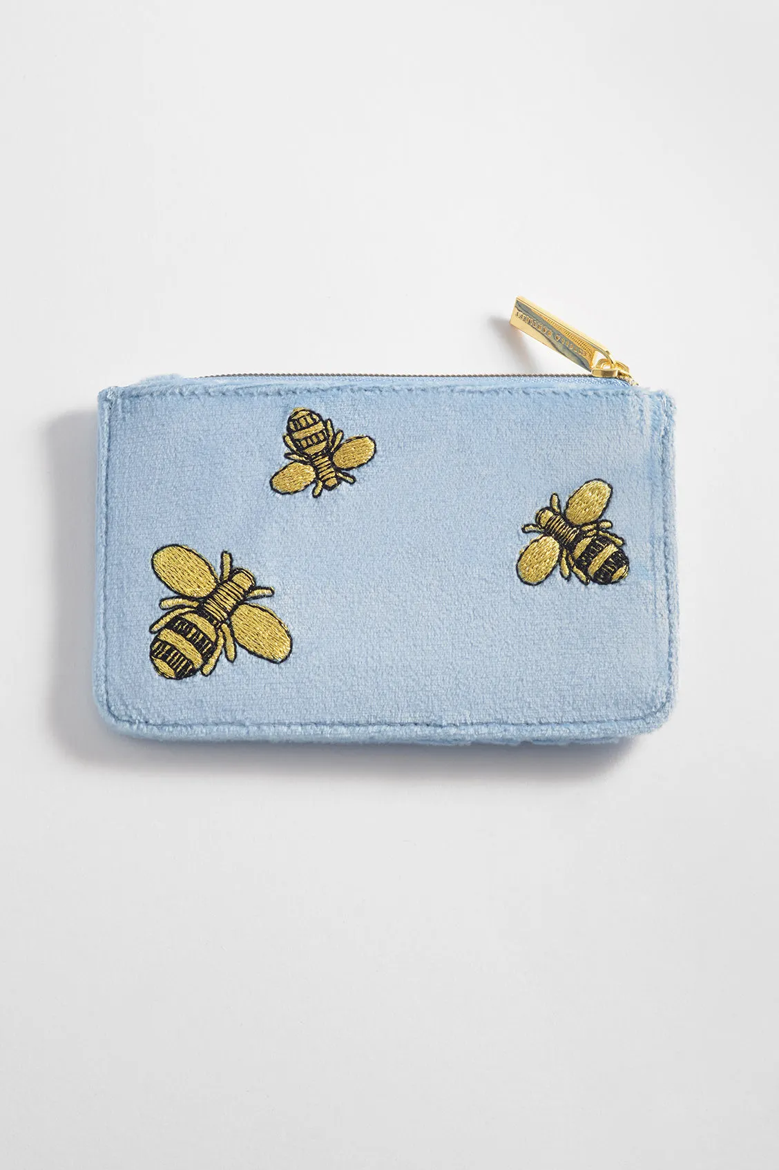 Embroidered Bees Card Purse