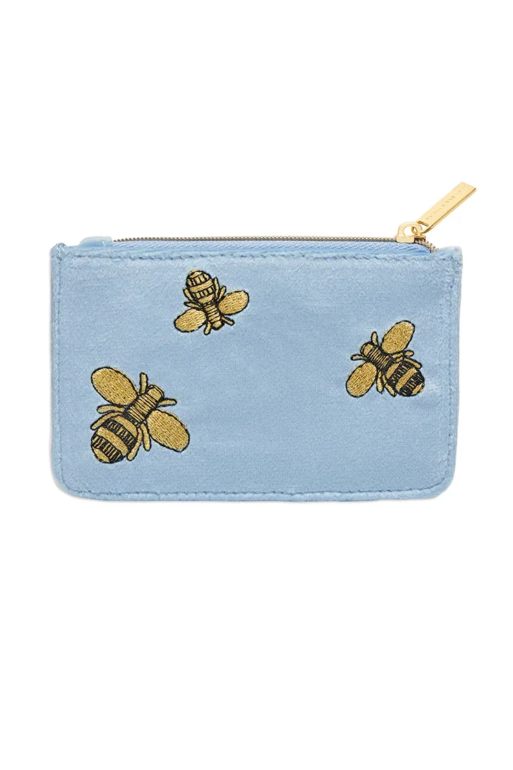 Embroidered Bees Card Purse