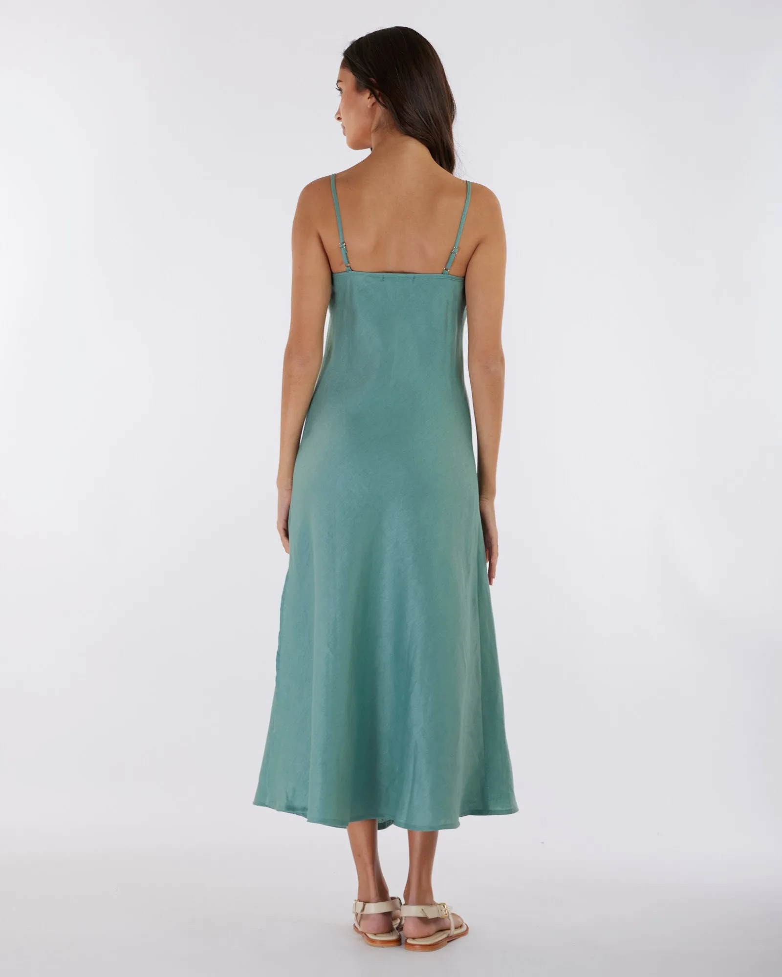 Evangeline Linen Dress - Azure