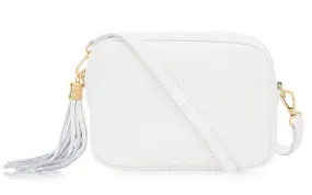 Fabucci White Leather Crossbody Bag