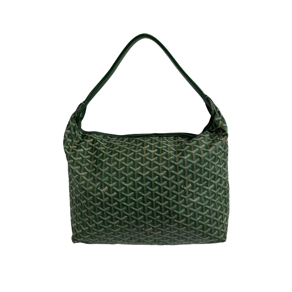 Goyard - Excellent - Goyardine Fidji Zip Hobo Green Shoulder Bag