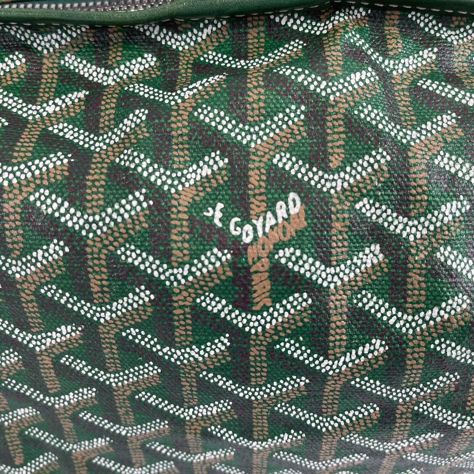 Goyard - Excellent - Goyardine Fidji Zip Hobo Green Shoulder Bag