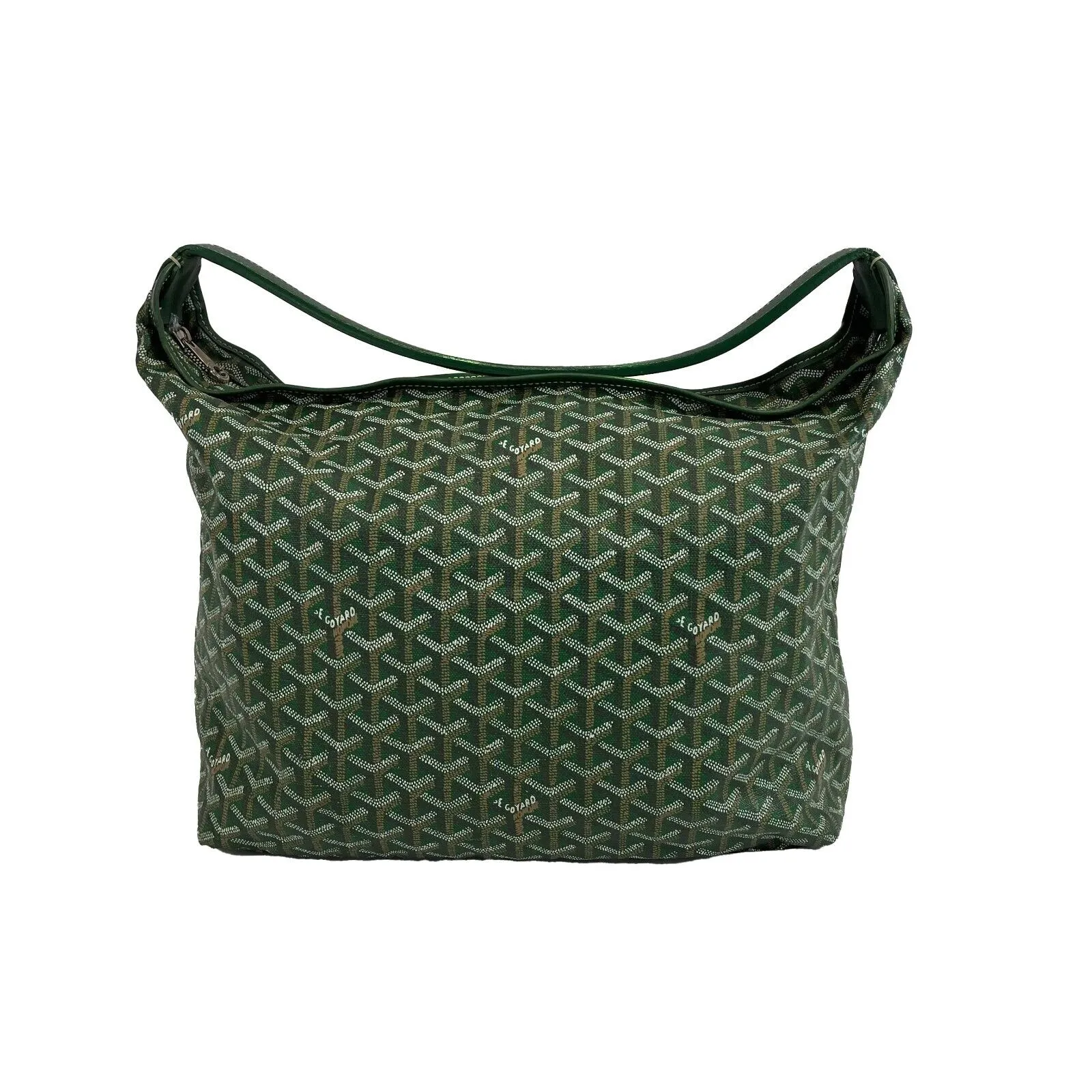 Goyard - Excellent - Goyardine Fidji Zip Hobo Green Shoulder Bag