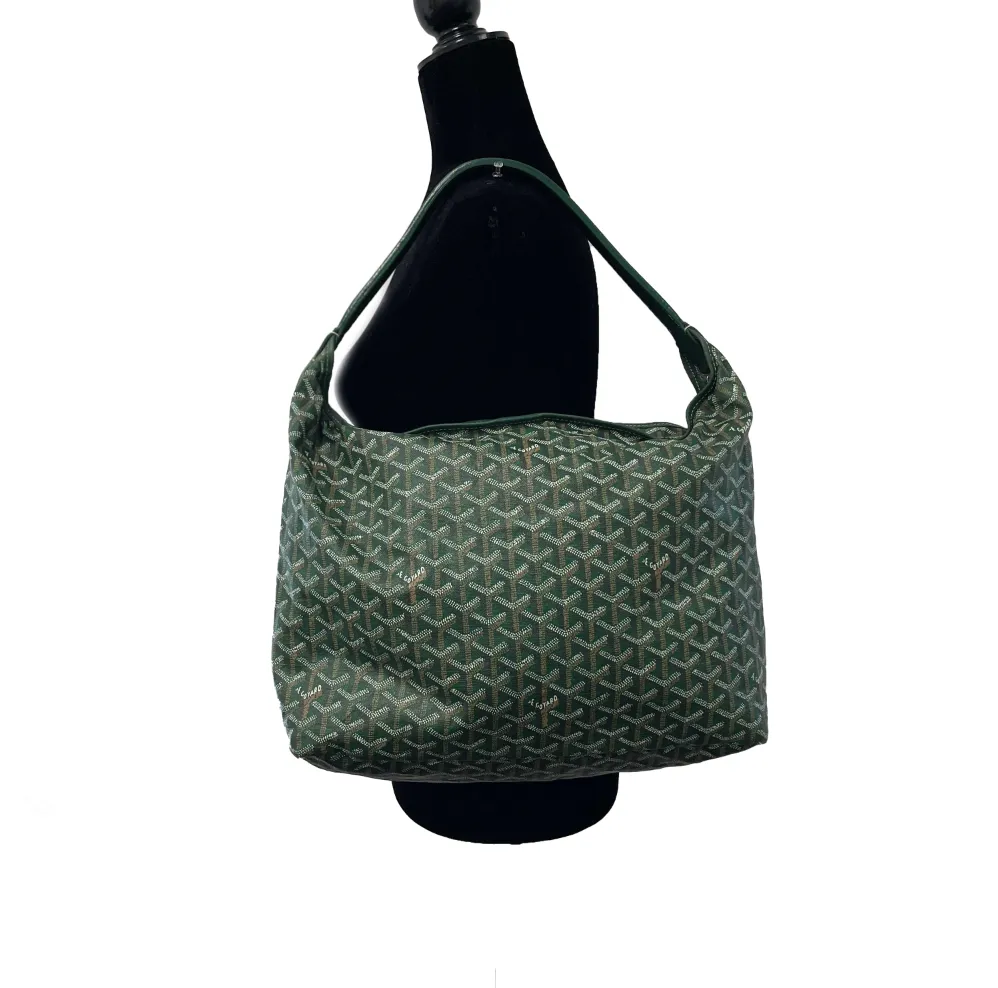 Goyard - Excellent - Goyardine Fidji Zip Hobo Green Shoulder Bag