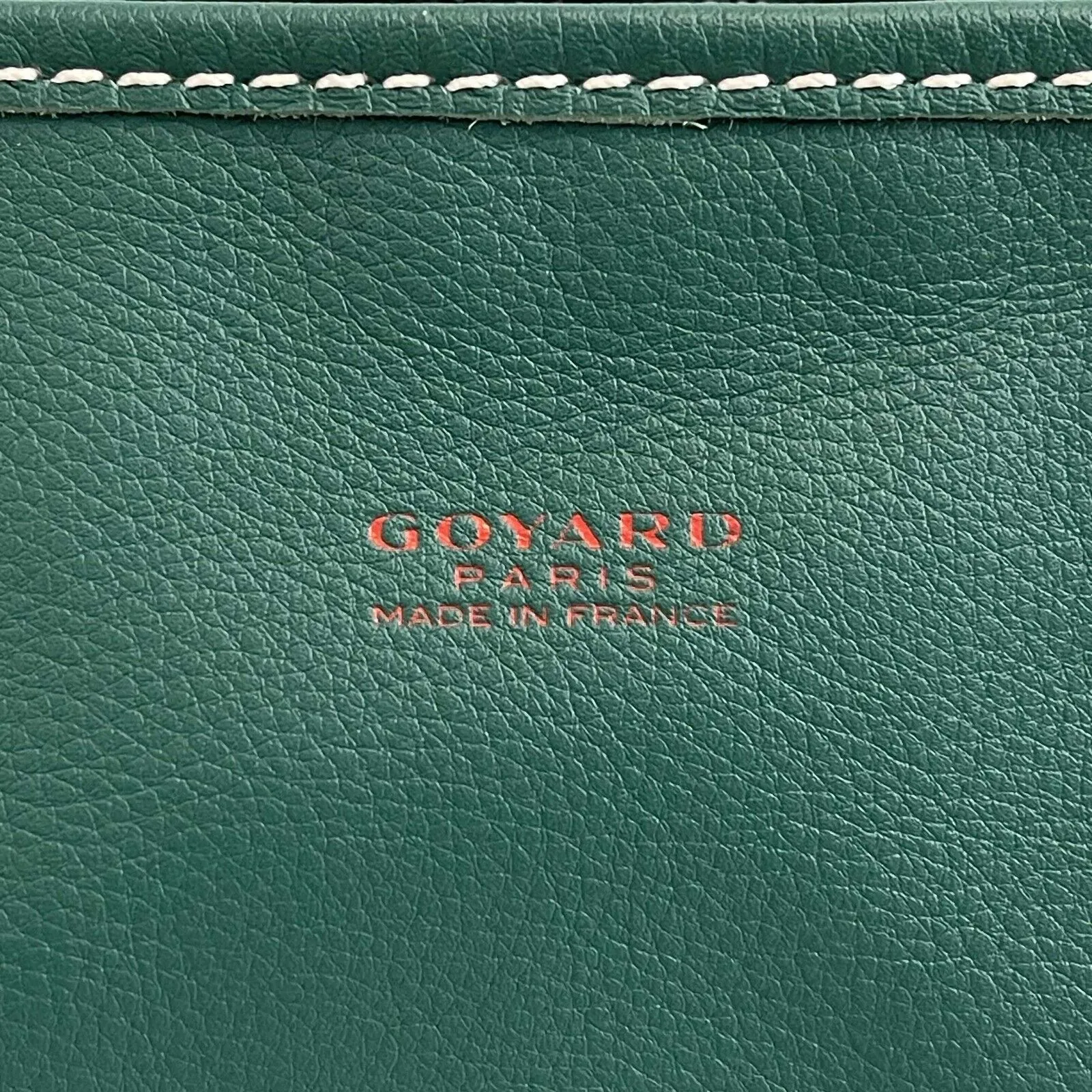 Goyard - Goyardine Green Anjou Mini Reversible Tote w/ pouch