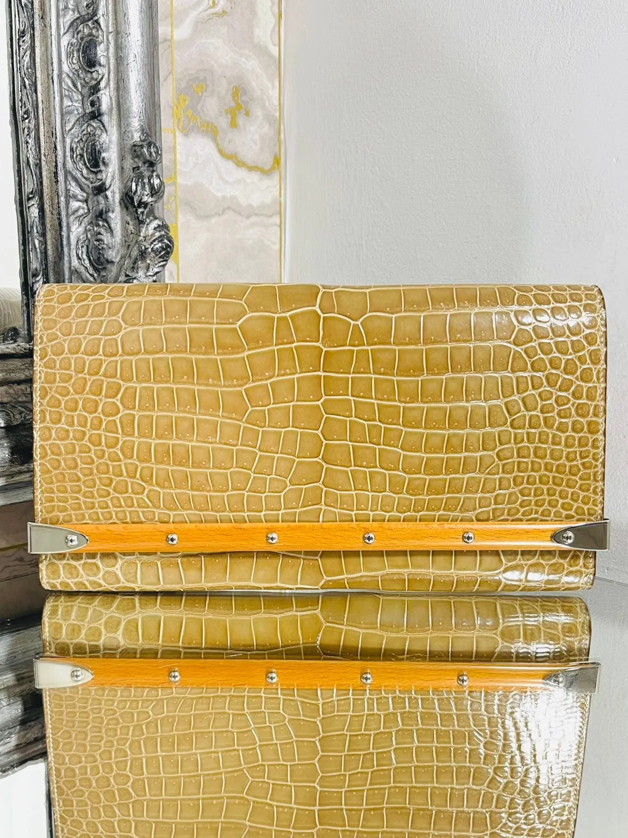 Goyard Monte Carlo Crocodile Skin Clutch Bag - Special Order