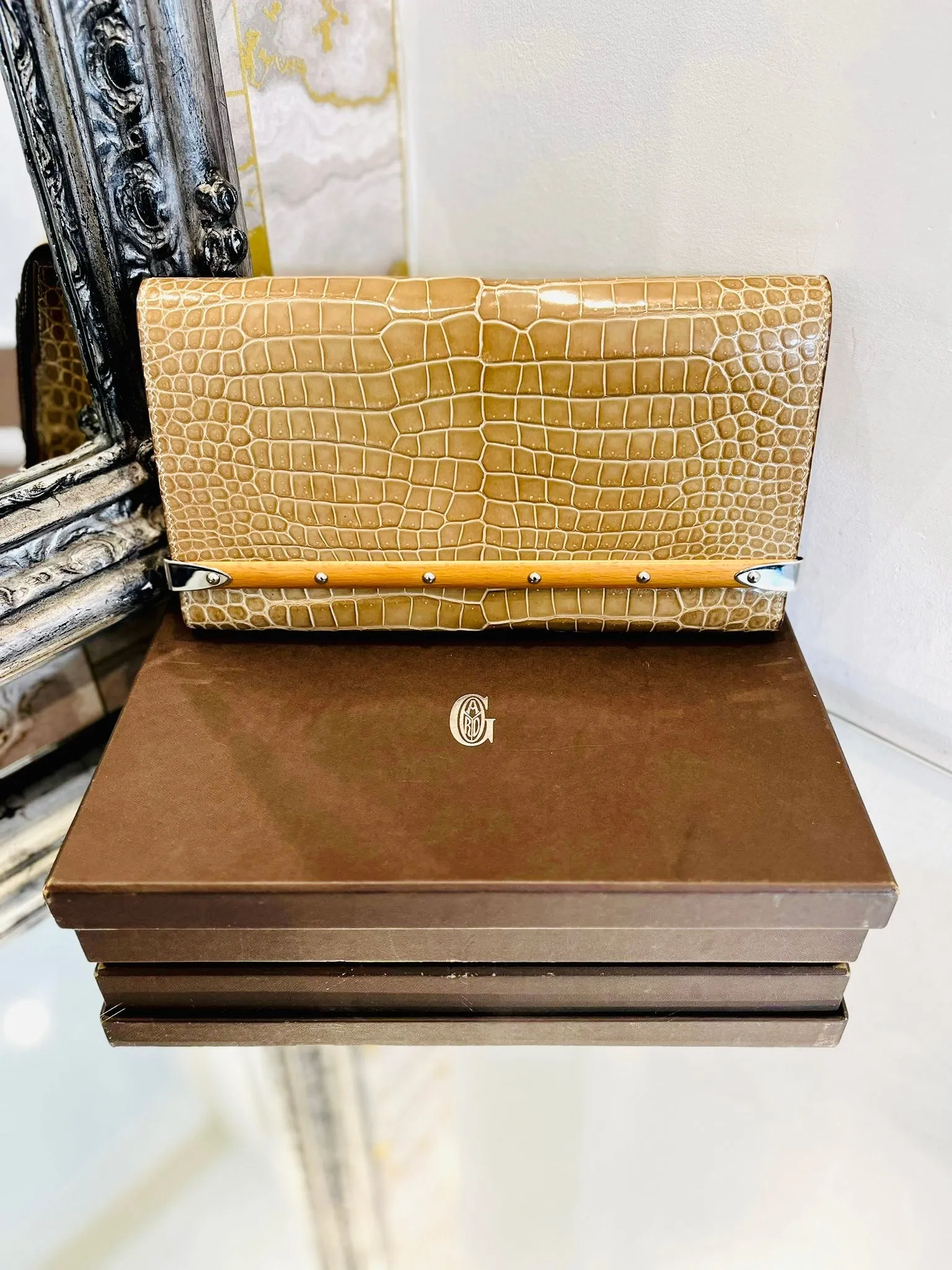 Goyard Monte Carlo Crocodile Skin Clutch Bag - Special Order