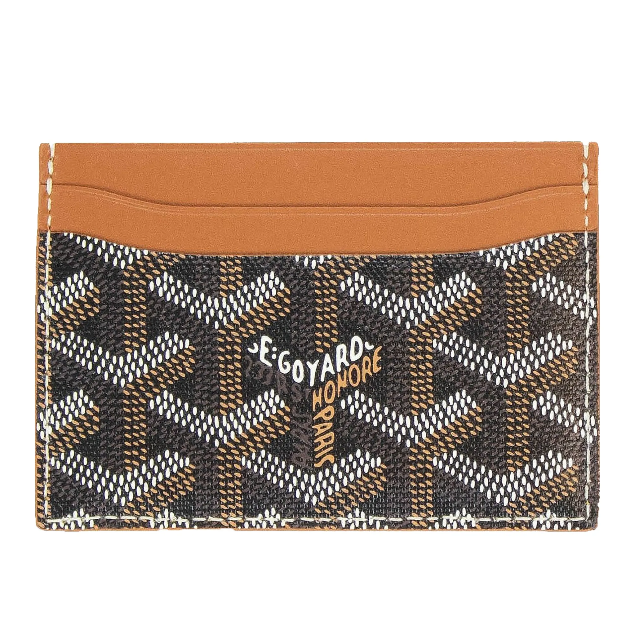 Goyard Sulpice Black/Tan Card Holder