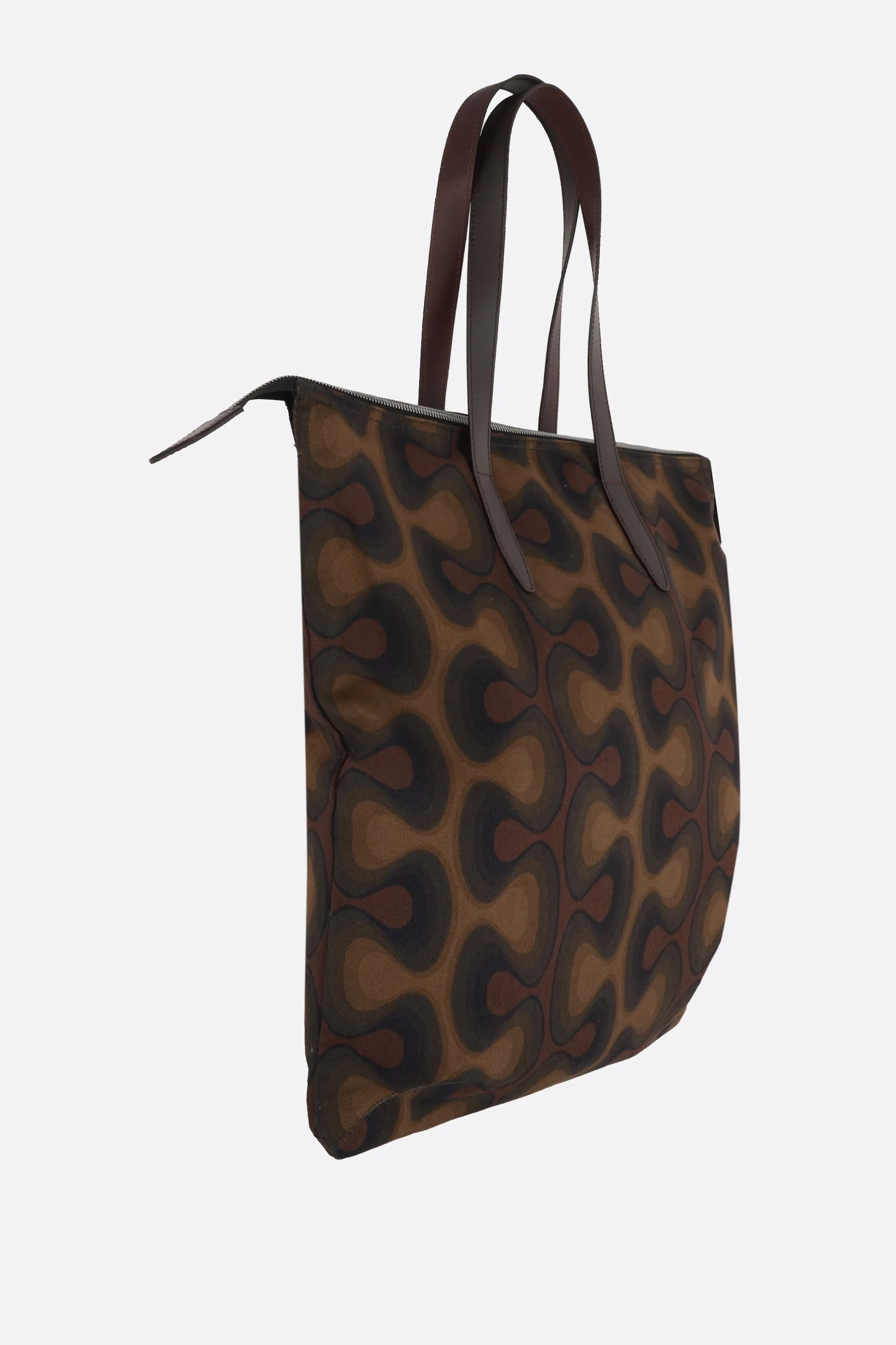 graphic print canvas tote bag