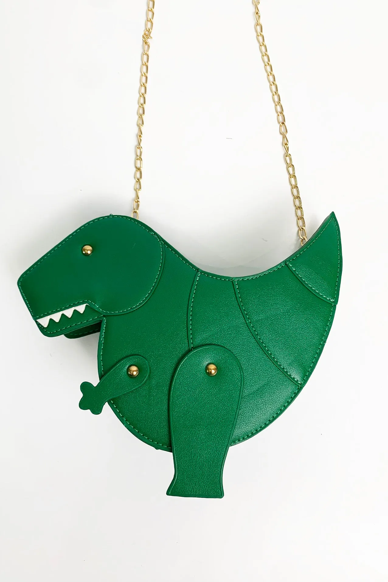 Green dinosaur handbag