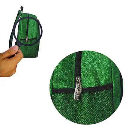 Green Glitter NGIL Canvas Backpack