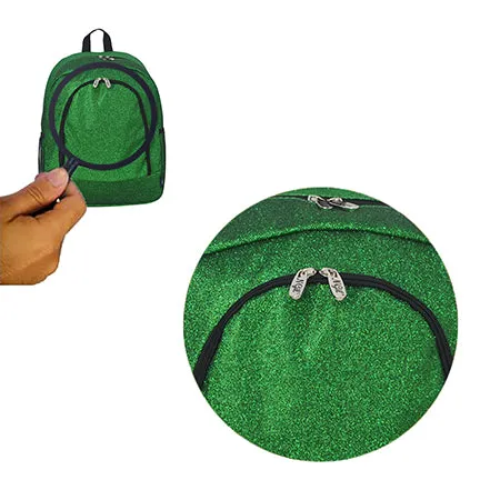 Green Glitter NGIL Canvas Backpack